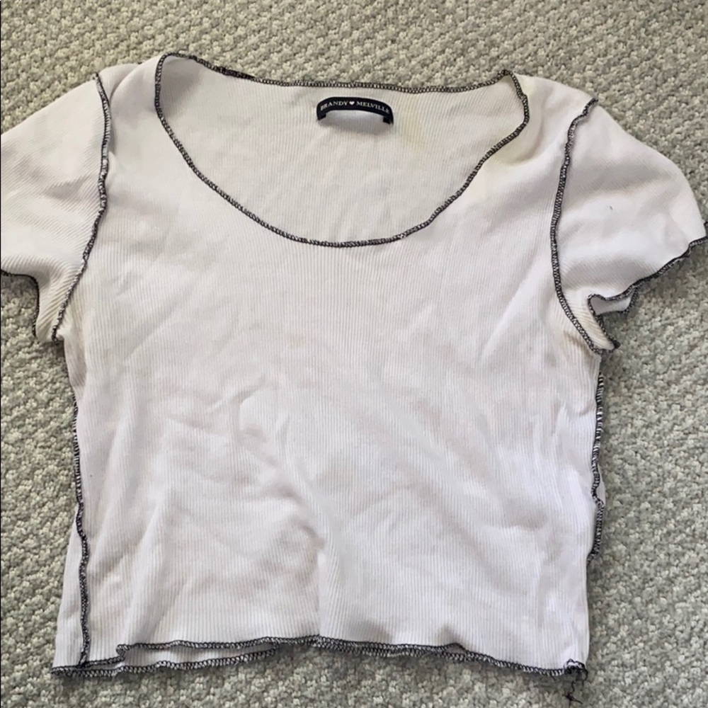 brandy melville white top.